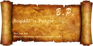 Bogdán Petra névjegykártya