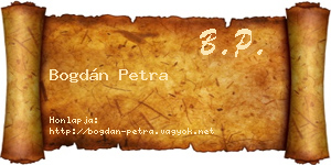 Bogdán Petra névjegykártya